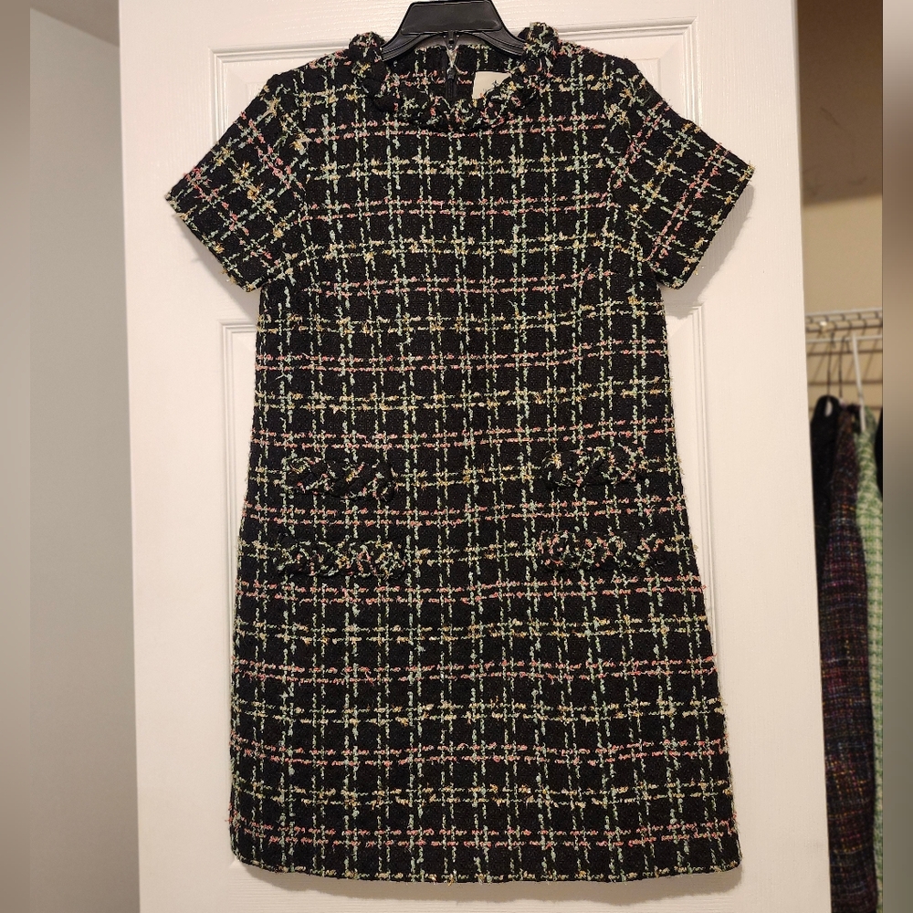 NWOT Tuckernuck Jackie Black Tweed Tinsel Dress Size Small